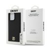 DKNY DKHMP15XPSHRPSK iPhone 15 Pro Max 6.7  czarny/black hardcase Leather Monogram Pattern Metal Logo MagSafe